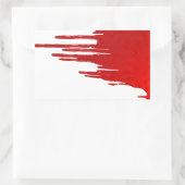bloedig rechthoekige sticker (Tas)
