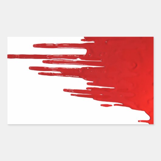 bloedig rechthoekige sticker (Voorkant)