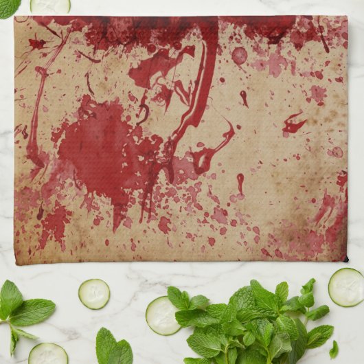 bloedig theedoek (Gevouwen)