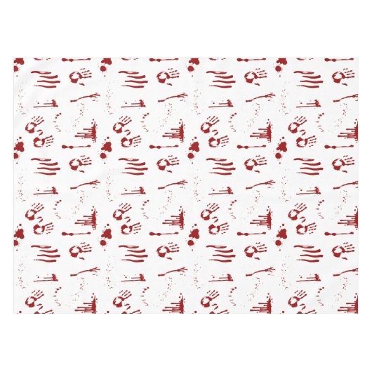 Bloedige handafdrukken Bloedspatten plaats delict Tafelkleed (Voorkant (Horizontaal))