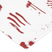 Bloedige handafdrukken Bloedspatten plaats delict Tafelkleed (Gekanteld)