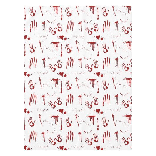 Bloedige handafdrukken Bloedspatten plaats delict Tafelkleed (Voorkant)