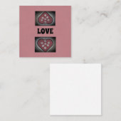 bloedige harten notitiekaartje (Voorkant / Achterkant)