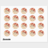 Bloedige  papier Halloween Gotische bruiloft Ronde Sticker (Vel)