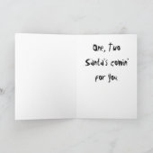 Bloedige Zombie de Kerstman Feestdagen Kaart (Binnen)