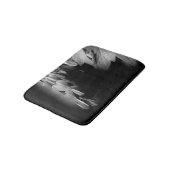 bloeding hartbloemen in zwart-wit badmat (Gekanteld)