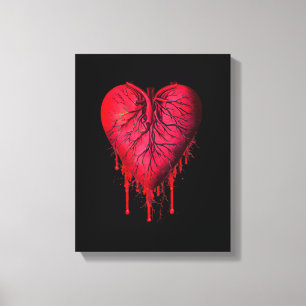 Bloeding Hartslag Harde liefde Harde onderbreking Canvas Afdruk