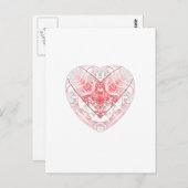 Bloeding Hartwit Briefkaart (Voorkant / Achterkant)