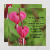 Bloeding Hearts Wedding Invitatie Kaart (Voorkant / Achterkant)