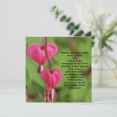 Bloeding Hearts Wedding Invitatie Kaart (Staand voorkant)