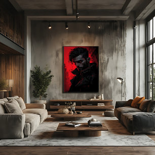 Bloedjager Donker Portret Canvas Afdruk