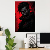 Bloedjager Donker Portret Poster (Thuiskantoor)