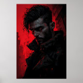 Bloedjager Donker Portret Poster (Voorkant)