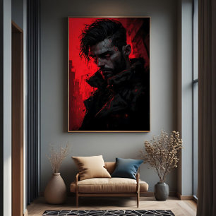 Bloedjager Donker Portret Poster