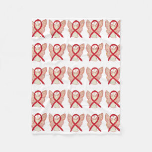 Bloedkanker Bewustmaking Red Ribbon Chemo Blanket Fleece Deken