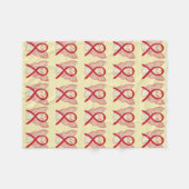 Bloedkanker Bewustmaking Rode ribbon flacon Fleece Deken (Voorkant (Horizontaal))