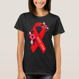 Bloedkanker Bewustzijn Bloemlint Rode Lint Bloed K T-shirt