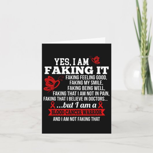 Bloedkanker Bewustzijn - Ja, ik doe alsof het rood Kaart (Voorkant)
