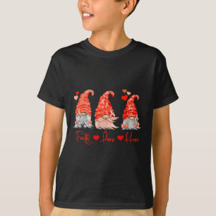 Bloedkanker geloof hoop liefde rode kabouters hart t-shirt