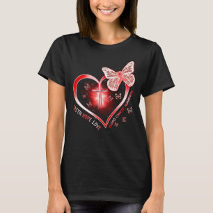bloedkanker hart kruis cadeau overlevende krijger t-shirt