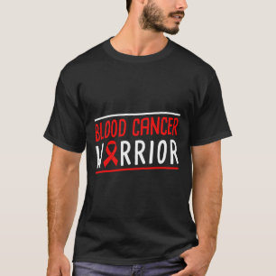 Bloedkanker krijger rood lint t-shirt