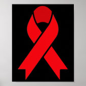 Bloedkanker Red Ribbon Week Awareness HIVAIDS AWA Poster (Voorkant)