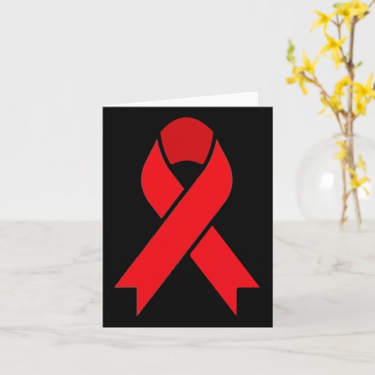Bloedkanker Red Ribbon Week Awareness HIVids AWA Kaart (Gele Bloem)