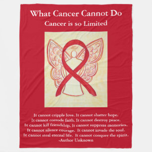 Bloedkanker Rood bewustzijn Lint Chemo Blanket Fleece Deken