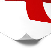 Bloedkanker Rood lint 3 Poster (Hoek)