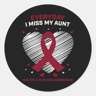 Bloedkanker Ter Nagedachtenis Aan Mijn Tante Multi Ronde Sticker