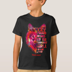 bloedkanker wolf moeder stoerste meisje krijger t-shirt