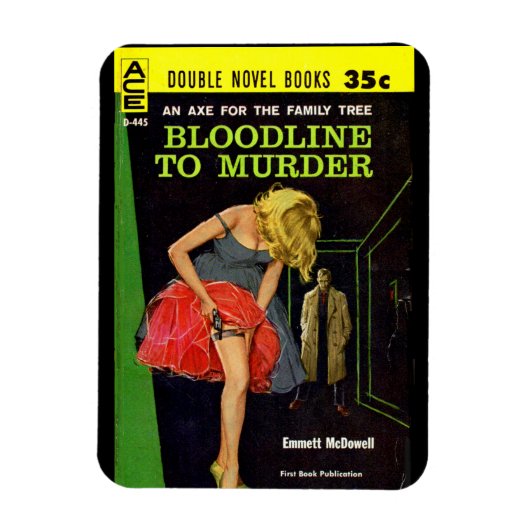 Bloedlijn naar Murder pulp cover Magneet (Verticaal)