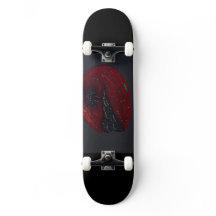 Bloedmaan Verlichte Nacht Skateboard
