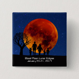 Bloedmaanklip 2019 vierkante button 5,1 cm