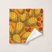Bloedopuntia in geel bad handdoek (Wasdoekje)