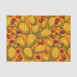 Bloedopuntia in geel tissuepapier