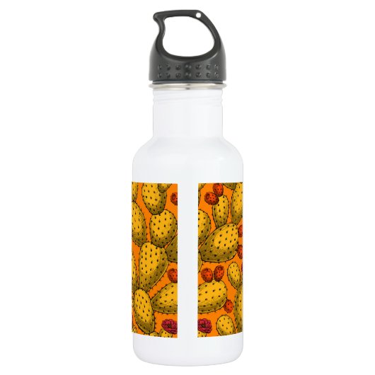 Bloedopuntia in geel waterfles  (Achterkant)