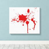 Bloedplaatje Bloedwondbloedingen Halloween Canvas Afdruk (Insitu (Houten vloer))