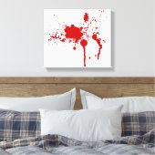 Bloedplaatje Bloedwondbloedingen Halloween Canvas Afdruk (Insitu (Slaapkamer))