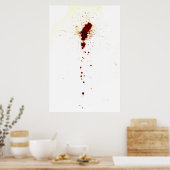 Bloedplaatje op de muur poster (Keuken)