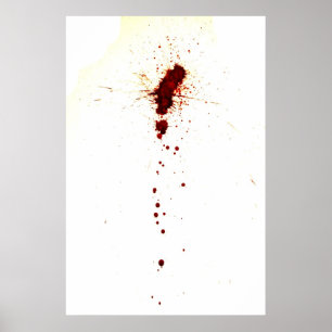 Bloedplaatje op de muur poster