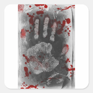 Bloedplaatjesafdruk Vierkante Sticker
