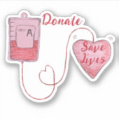 Bloedrijfschets Sticker (Voorkant)