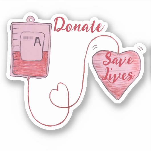 Bloedrijfschets Sticker (Voorkant)