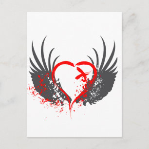 Bloedringen - Emo, Rock, gothic, alternatief, grun Briefkaart