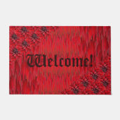 Bloedrode dahlias in gothische stijl deurmat (Voorkant)