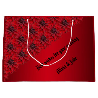 Bloedrode dahlias in gothische stijl - personalise groot cadeauzakje