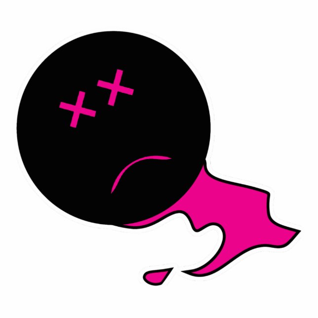 Bloedroze vet fotobeeldje ornament (Voorkant)