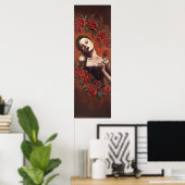 BloedRozen Vampire Poster Vampire Art (Thuiskantoor)