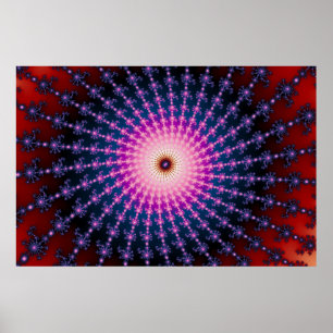 Bloedschot Fractal Swirl Poster